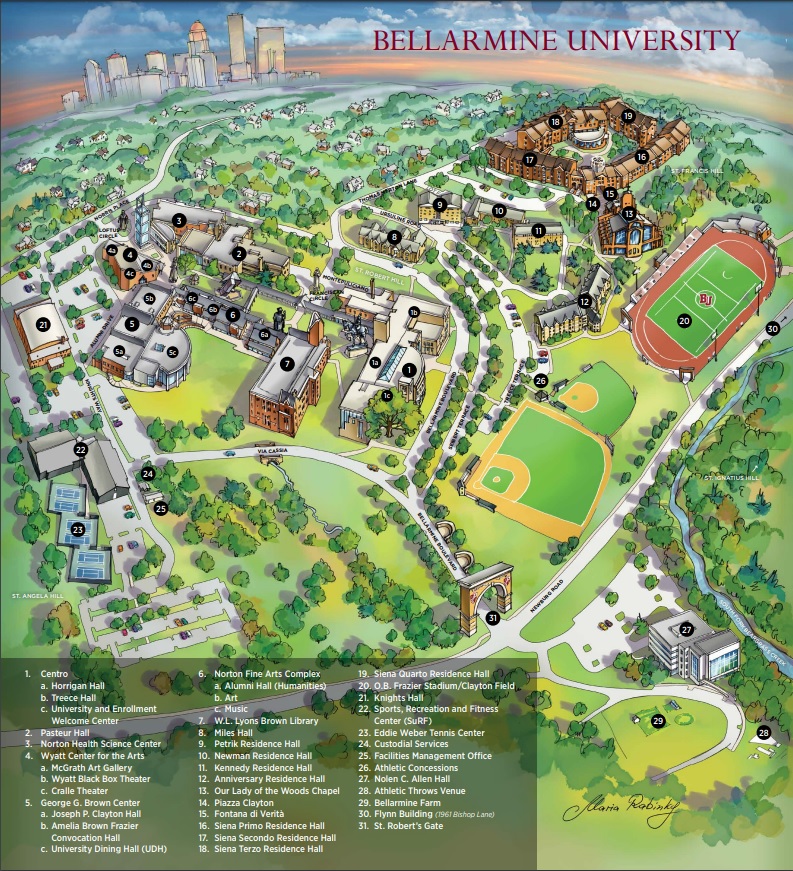 Bellarmine Campus Map 